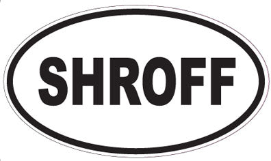 SHROFF - Oval Sticker