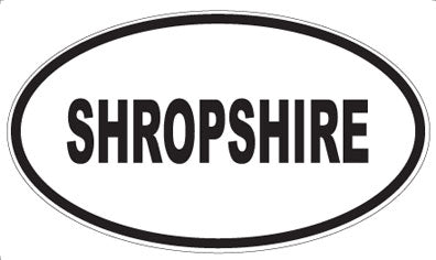 SHROPSHIRE - Oval Sticker