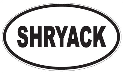 SHRYACK - Oval Sticker