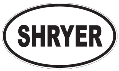 SHRYER - Oval Sticker