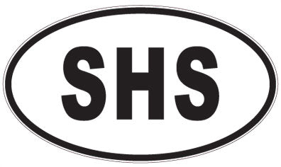 SHS - 3 Letter Initials Oval Sticker