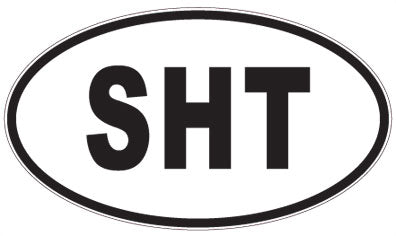 SHT - 3 Letter Initials Oval Sticker