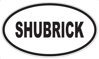 SHUBRICK - Oval Sticker