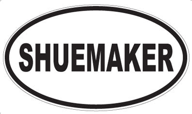 SHUEMAKER - Oval Sticker