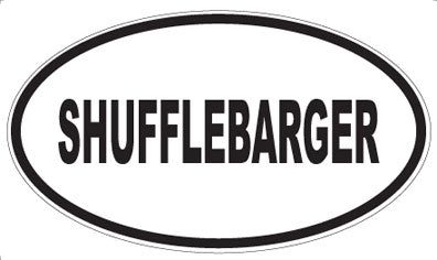 SHUFFLEBARGER - Oval Sticker