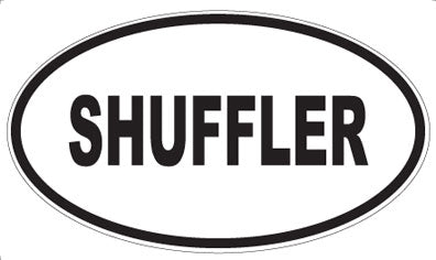 SHUFFLER - Oval Sticker