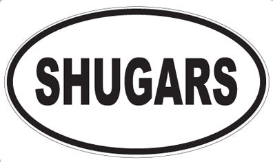 SHUGARS - Oval Sticker
