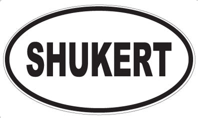 SHUKERT - Oval Sticker