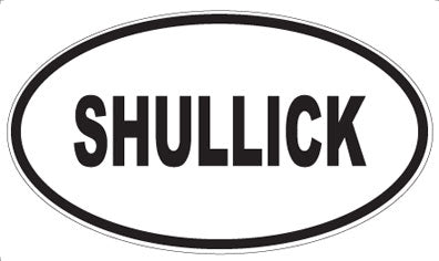 SHULLICK - Oval Sticker