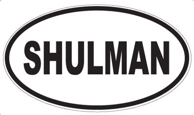 SHULMAN - Oval Sticker