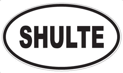SHULTE - Oval Sticker