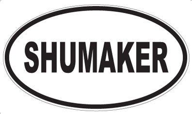 SHUMAKER - Oval Magnet