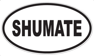 SHUMATE - Oval Sticker