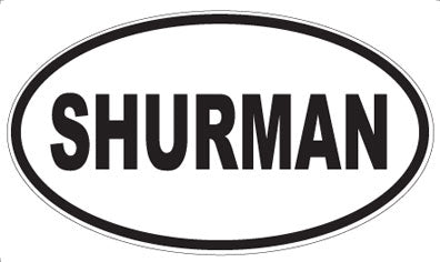SHURMAN - Oval Sticker