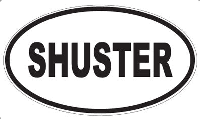 SHUSTER - Oval Sticker