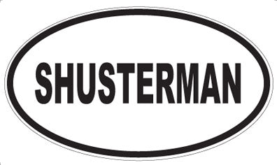 SHUSTERMAN - Oval Sticker