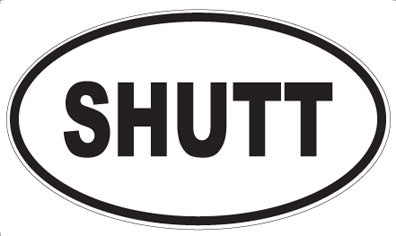 SHUTT - Oval Sticker