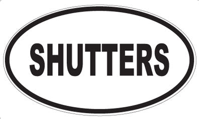 SHUTTERS - Oval Sticker