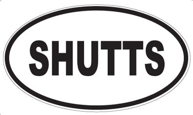 SHUTTS - Oval Sticker