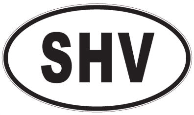 SHV - 3 Letter Initials Oval Magnet