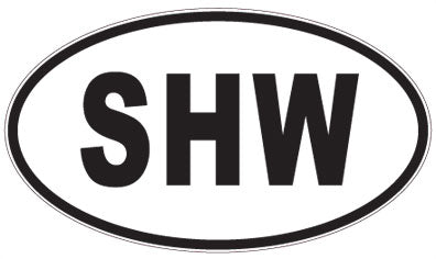 SHW - 3 Letter Initials Oval Magnet