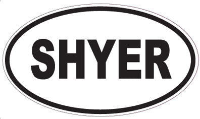 SHYER - Oval Sticker