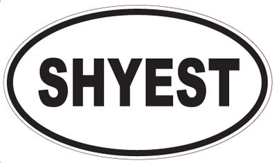 SHYEST - Oval Sticker