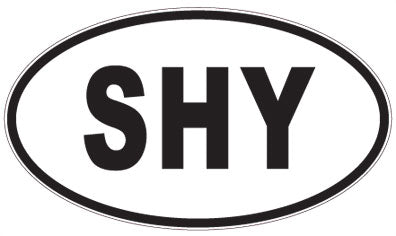 SHY - 3 Letter Initials Oval Magnet