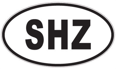 SHZ - 3 Letter Initials Oval Magnet