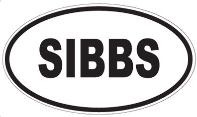 SIBBS - Oval Sticker