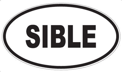 SIBLE - Oval Magnet
