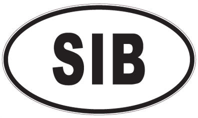 SIB - 3 Letter Initials Oval Magnet