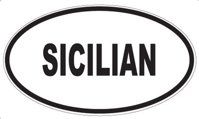 SICILIAN - Oval Sticker