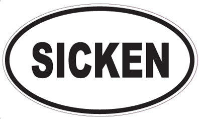 SICKEN - Oval Sticker