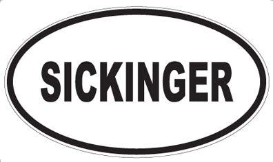 SICKINGER - Oval Sticker