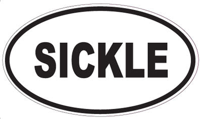 SICKLE - Oval Sticker