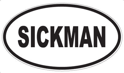 SICKMAN - Oval Magnet