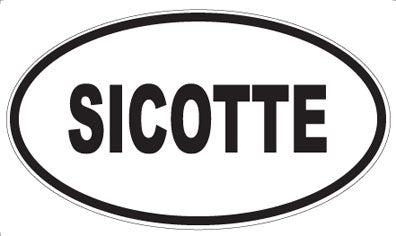 SICOTTE - Oval Sticker