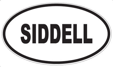 SIDDELL - Oval Sticker