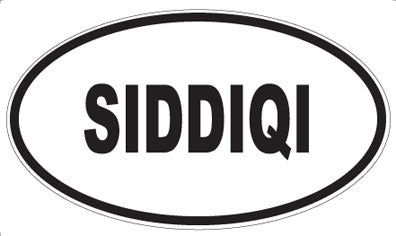 SIDDIQI - Oval Sticker
