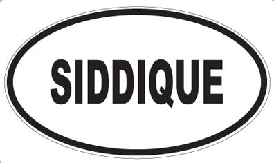 SIDDIQUE - Oval Sticker
