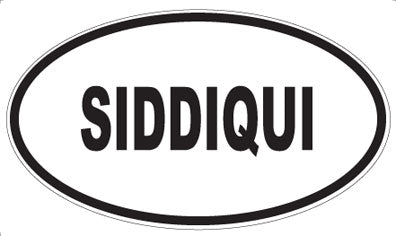 SIDDIQUI - Oval Sticker