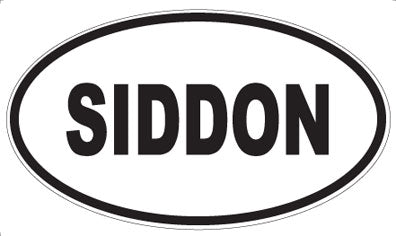 SIDDON - Oval Sticker