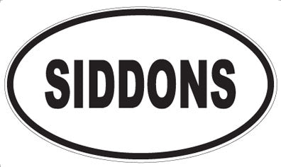 SIDDONS - Oval Sticker