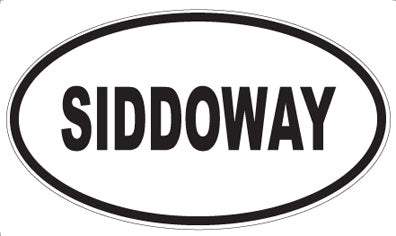 SIDDOWAY - Oval Magnet
