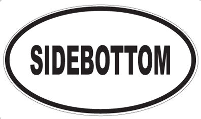 SIDEBOTTOM - Oval Sticker