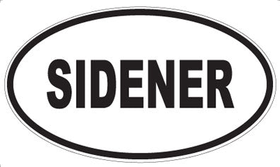 SIDENER - Oval Sticker