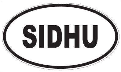 SIDHU - Oval Magnet