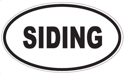 SIDING - Oval Sticker