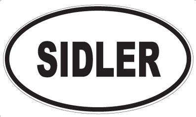 SIDLER - Oval Sticker